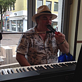 Bernie playing his E-Piano